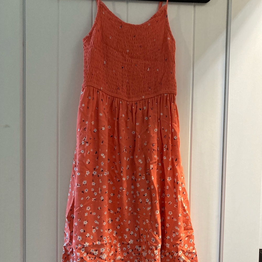 Womens orange floral dress